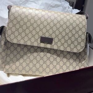 Gucci Beige GG Monogram Baby Bag